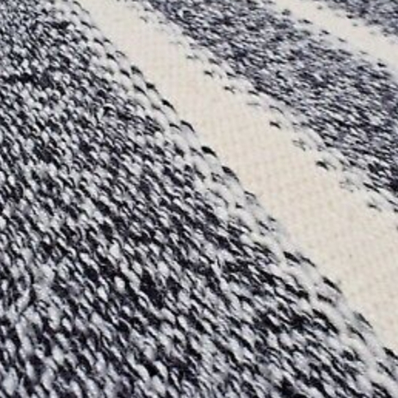 Express Womens Black White Striped Loose Short Sle - Picture 5 of 5